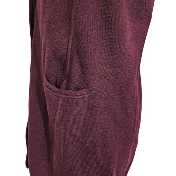 Talbots Maroon Sleeveless Sweater Jacket - Picture 5 of 7